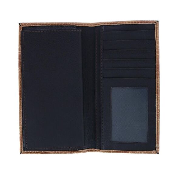 CTM Men's Alligator Print Roper Wallet and Checkbook Holder - Picture 4 of 5